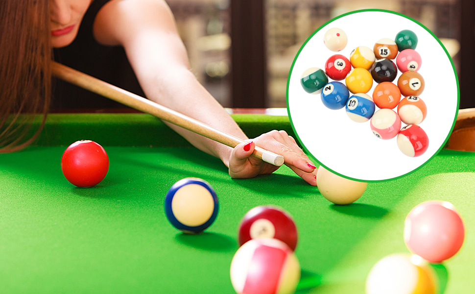 Набір куль для більярду, 16 штук. Кулі для більярду діаметром 5,72 см (2,25 дюйми) для американського більярду. Аксесуар для більярдного столу.