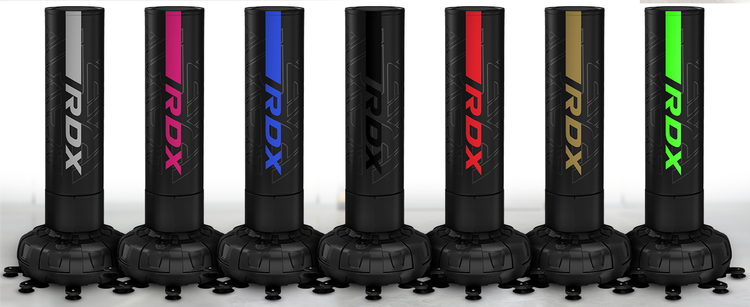 Стенд-боксерський мішок RDX 6FT (183 см) з рукавичками та чохлом, XXL, для ММА, кікбоксингу, боксу, муай-тай, чорний