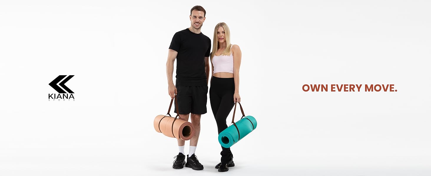 Йога мат для занять йогою, пілатесом та силовим тренуванням – німецької розробки, з антиковзаючим покриттям, для захисту суглобів, 2 товщини (1,0 та 1,5 см), м'яка спортивна мат, коричнева