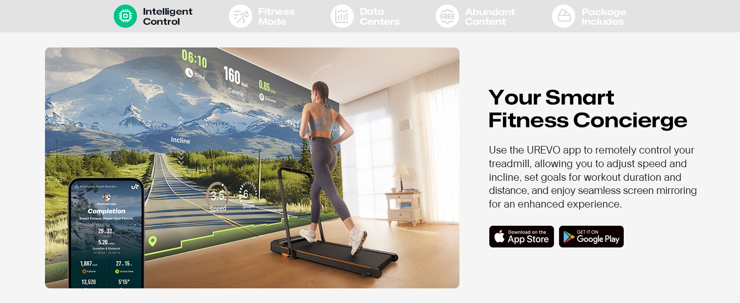 Walking Pad з нахилом 9%, амортизація 6 точок, тихий біговий стіл, 2.5 л.с. для дому/офісу (Чорний з ручкою, APP)