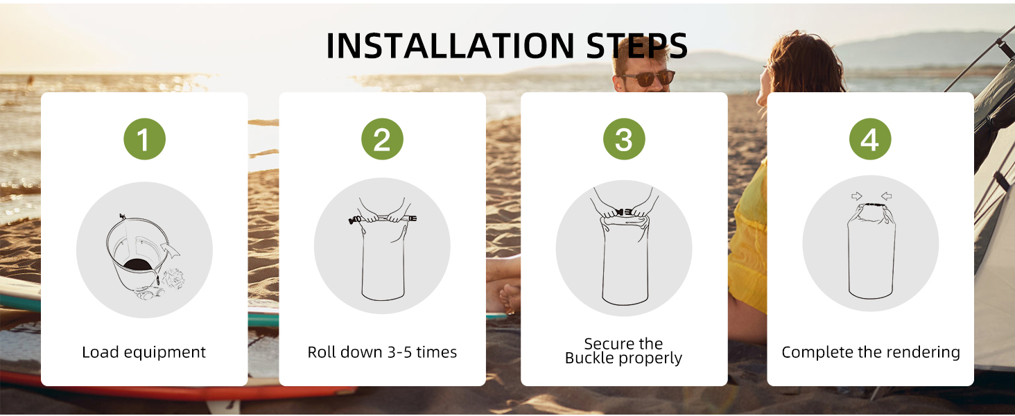 Водонепроникний мішок-сумок Dry Sack 20 л Roll-Top від GES, з кишенею для телефону, для каякінгу, човнів, походів, каное, рафтингу, плавання, кемпінгу та риболовлі (армійний зелений)