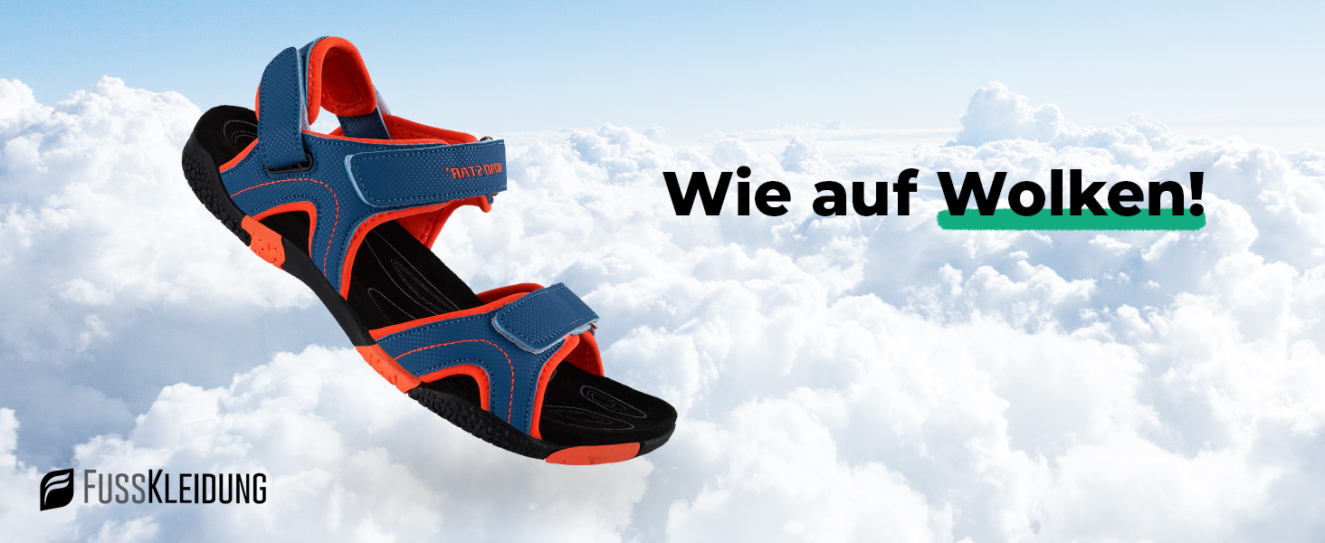 Трекінгові сандалі Fusskleidung® унісекс, біло-сірі, 45 EU, з міцною підошвою для походів та літа