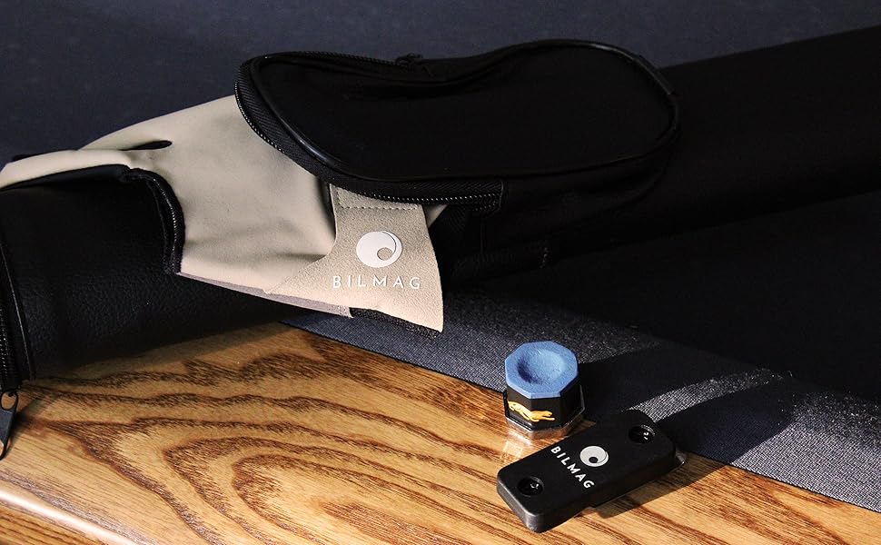 Чохол для кия для більярду BILMAG Cue Player II, 82 см, чорний/зелений
