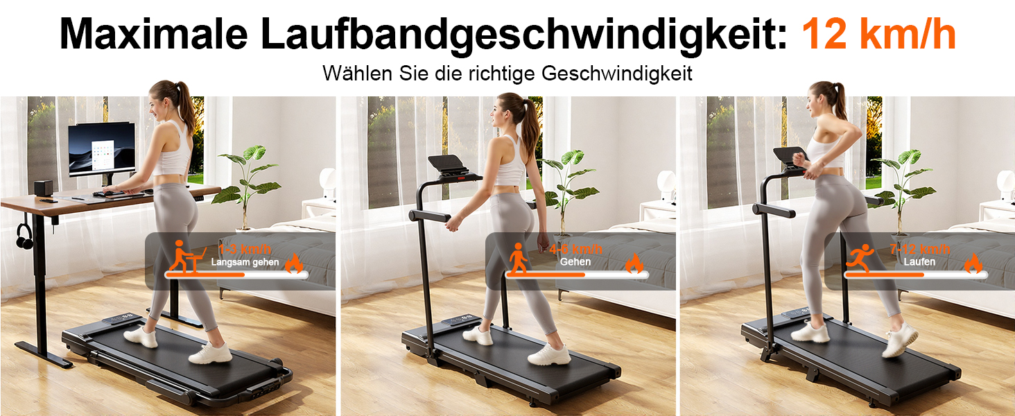 Біговий килимок Superun з нахилом 6% – бігове полотно для дому 2.5 PS з додатком та пультом дистанційного керування – біговий стіл max 136 кг з мульти-режимом та тренувальними курсами 110 см. Чорний