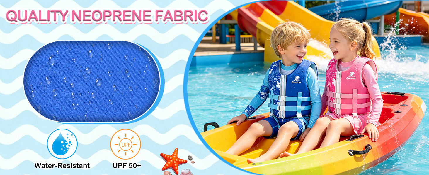 Дитячий рятувальний жилет Kinder Schwimmweste Neopren (2-9 років, 15-35 кг, M, блакитний)