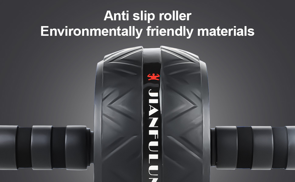 Ролер для пресу AB Roller - тренажер для пресу з килимком для колін. Антиковзне обладнання для тренування пресу вдома. Підходить для початківців та професіоналів, чорний