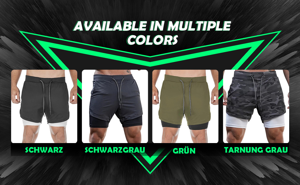 Шорти чоловічі MANLUODANNI 2-в-1, спортивні, швидка сушка, літні, для бігу, тренувань, червоні