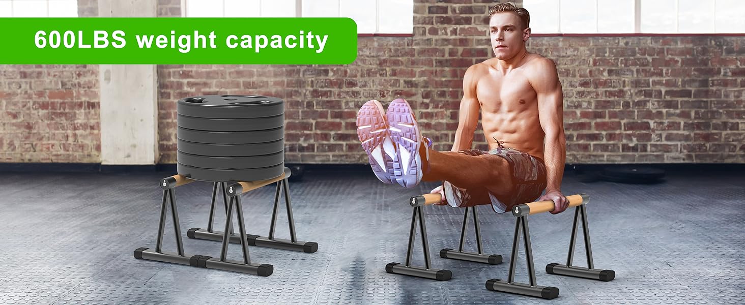 Паралелети для віджимань Dolibest, бруси для віджимань, фітнес, стійка для перекидання, ручки для віджимань, бруси для L-sit, середній розмір, 31 см, для дому та спортзалу