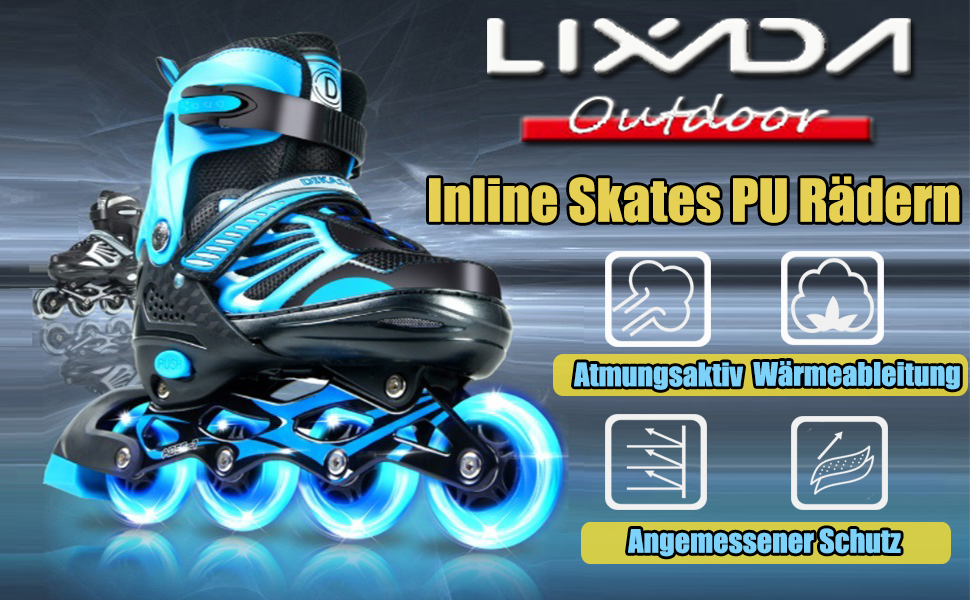 Роликові ковзани Lixada для дітей та підлітків з підсвічуванням, розмір 28-33/34-37/38-41, рожевий колір