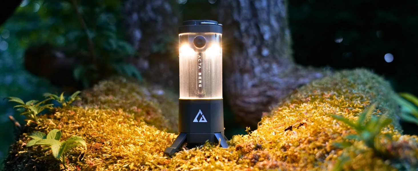 Ліхтар кемпінговий LED Acta Berg 450 люмен, акумуляторний з Power Bank (4000 mAh), до 150 год, IP44, оливково-сірий