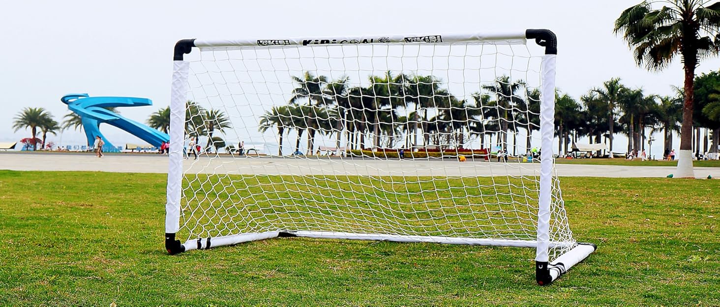 Дитячі ворота для футболу KiBiGOAL 115x80 см, складані - ідеально для гри в саду та в приміщенні, для дітей 4-11 років