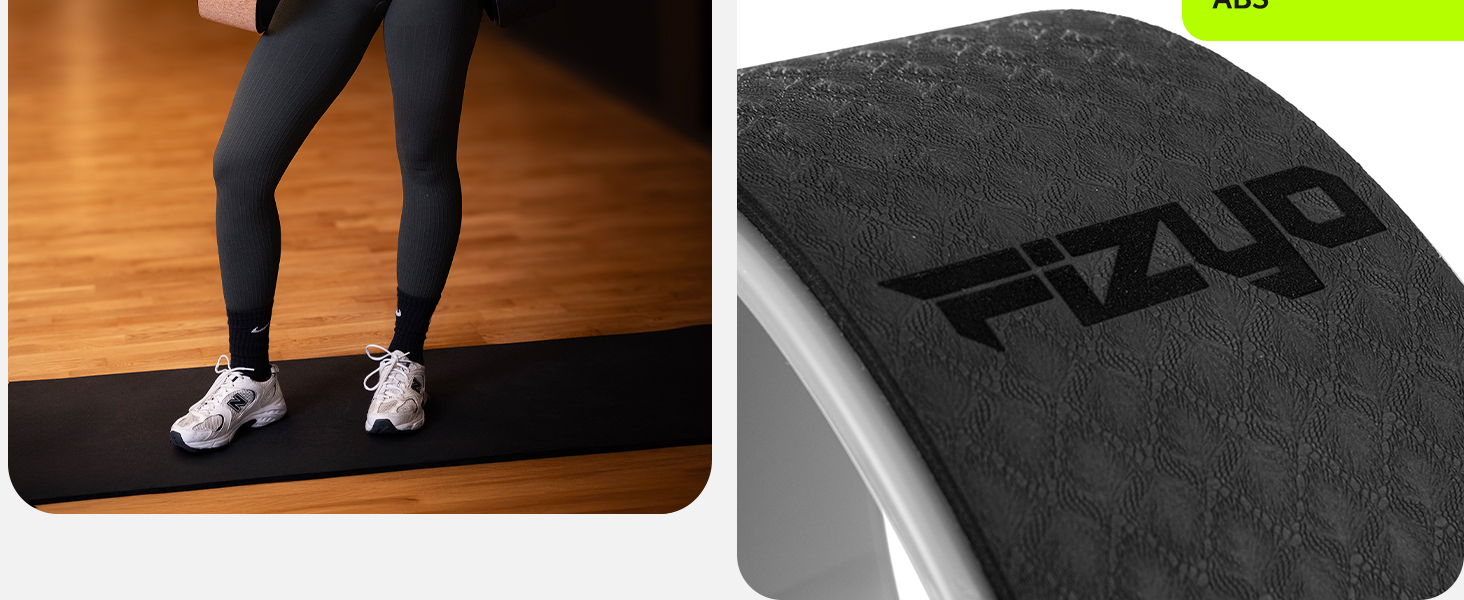 Йога-колесо Fizyo Ø 32 см – для розтяжки спини та полегшення болю – стабільне, неслизьке – для йоги, пілатесу, розтяжки та стретчингу, сіре