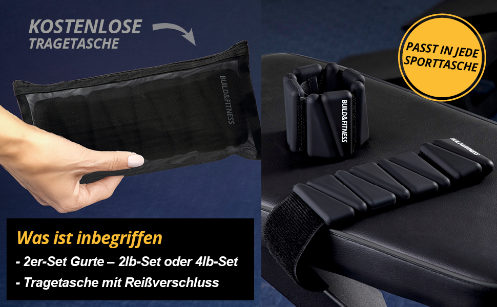 Набір вагів для зап'ястя та кісточок (2 шт по 0,5 кг) - регульовані ремінці для фітнесу, бігу, йоги, силових тренувань. Чорний колір