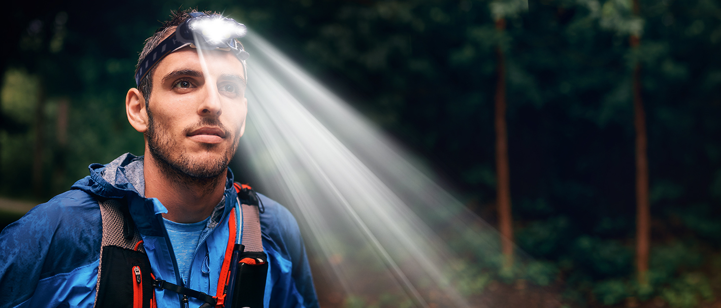 LED налобний ліхтар, 2 шт., 230° широкий кут огляду, з червоним сигнальним світлом, 6 режимів освітлення, датчик, водонепроникність. Ідеально для бігу, риболовлі та активного відпочинку