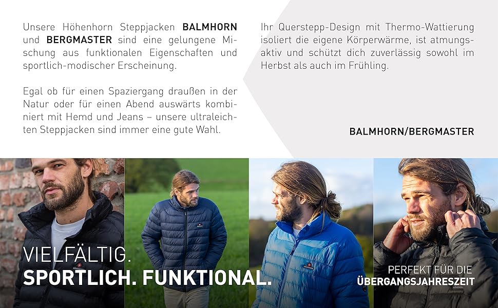 Чоловіча куртка Höhenhorn Balmhorn: перехідна, степкова з капюшоном, колір - Midnight Black, розмір XL