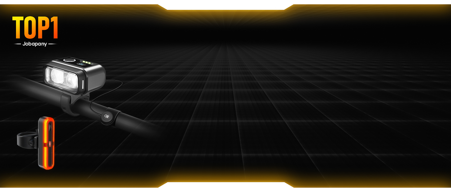 Набір велоліхтарів 100LUX: фара та задній ліхтар з гальмівним сигналом, акумулятор 3200mAh, StVZO, IPX5, для велосипеда, MTB, Ebike