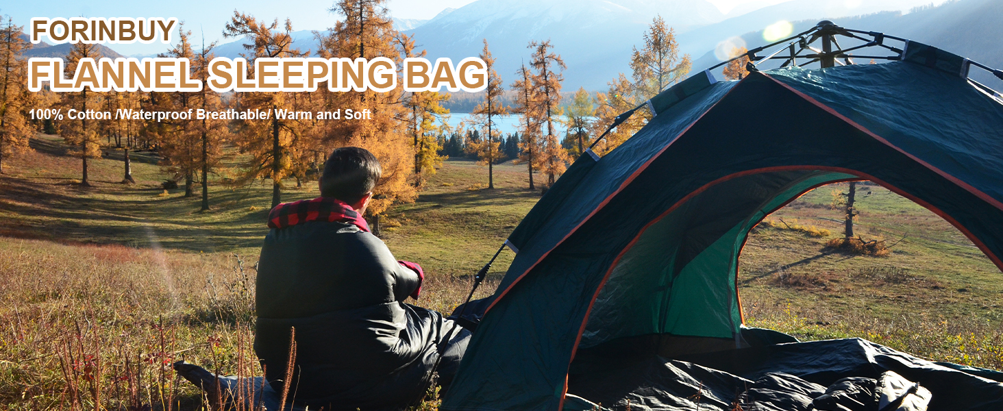 Спальний мішок фланелевий теплий 3-4 сезони XXL з бавовняним підкладком для дорослих, риболовлі, кемпінгу, піших прогулянок, легкий для дому та на вулицю, блакитний, 2lbs наповнювач
