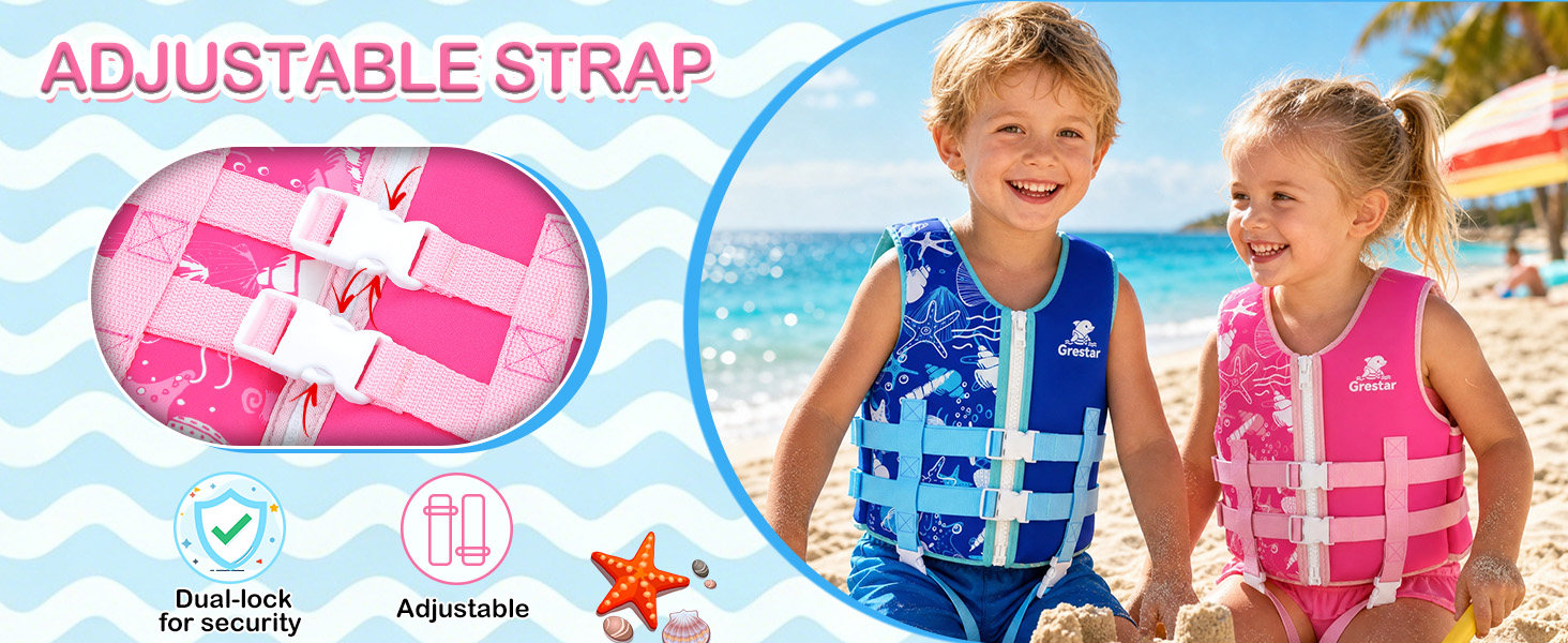 Дитячий рятувальний жилет Kinder Schwimmweste Neopren, рожевий, L (6-9 років / 30-35 кг)