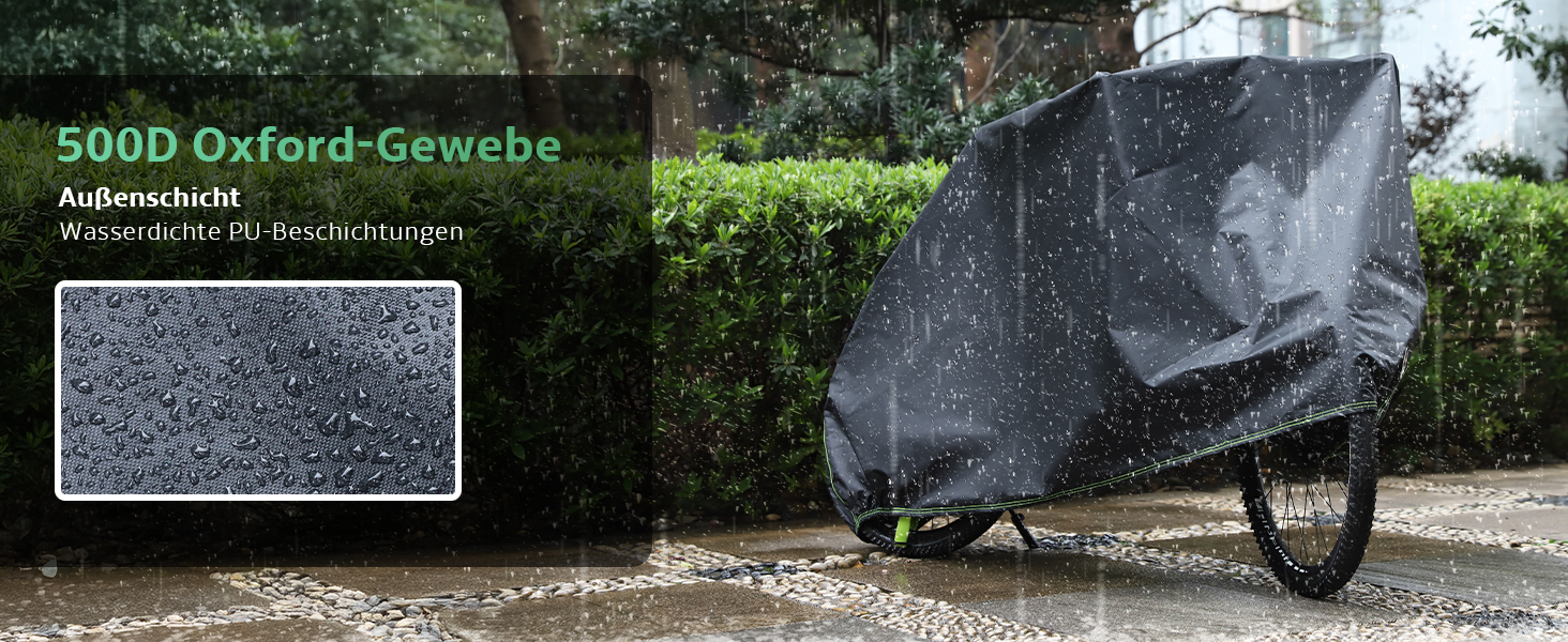 Водонепроникний чохол для велосипеда 500D Oxford 200x110x70 см, міцна велосипедна накидка для захисту від дощу й сонця, з отворами для замка, сумка для зберігання
