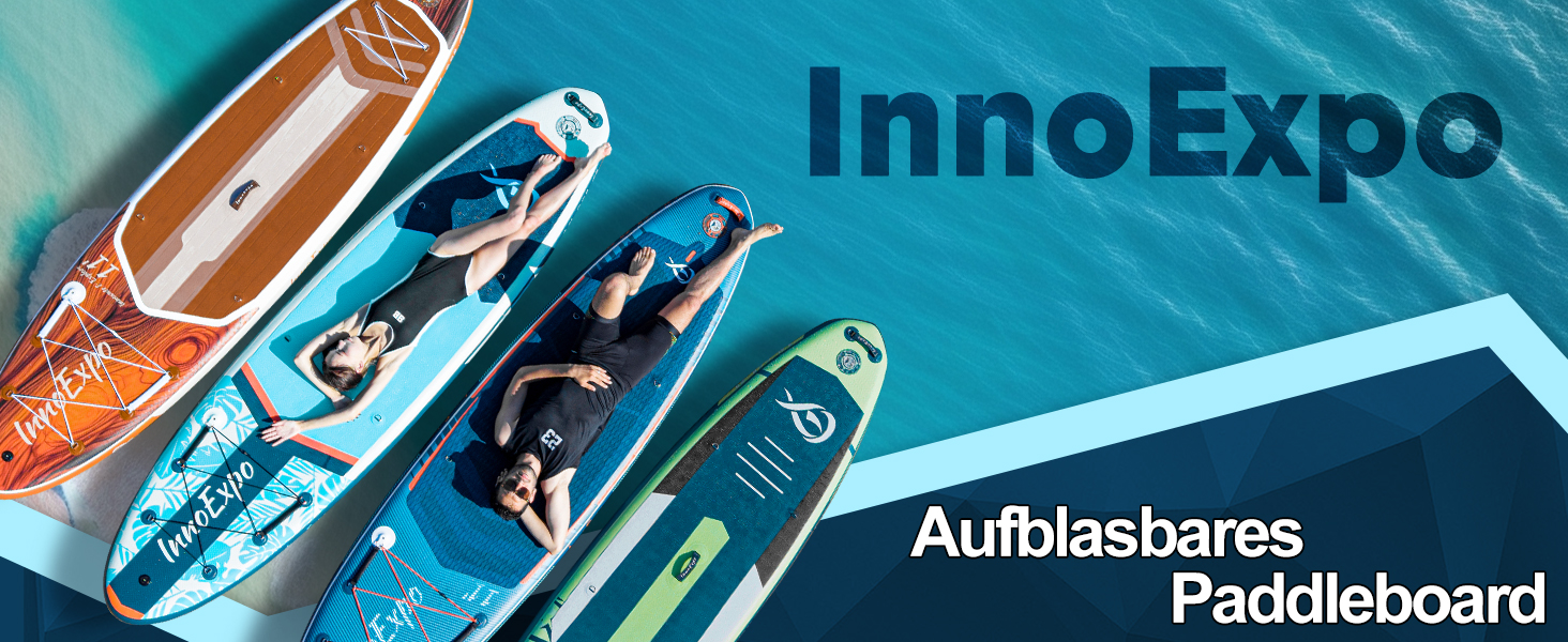 Надувні SUP-дошки InnoExpo 11' з преміум аксесуарами: стабільний дизайн, неслизьке покриття, комплект для каяка (підходить для молоді та дорослих)