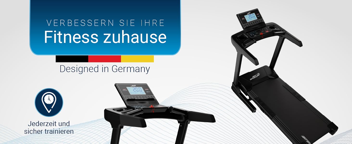 Біговий тренажер ArtSport Speedrunner 6000: швидкість 22 км/год, 99 програм, LCD дисплей 7