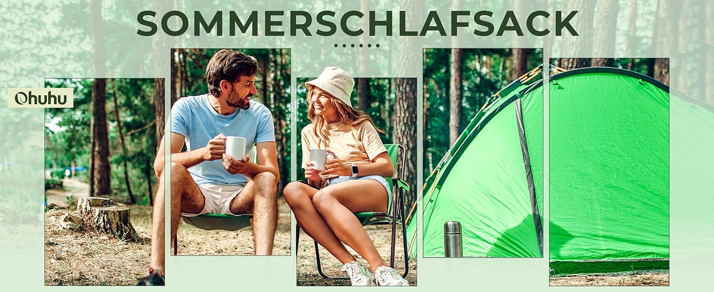 Сплячий мішок Ohuhu, компактний та ультралегкий (900г), літній, ковдровий, для відпочинку на природі, кемпінгу, подорожей, фестивалів, чорного кольору