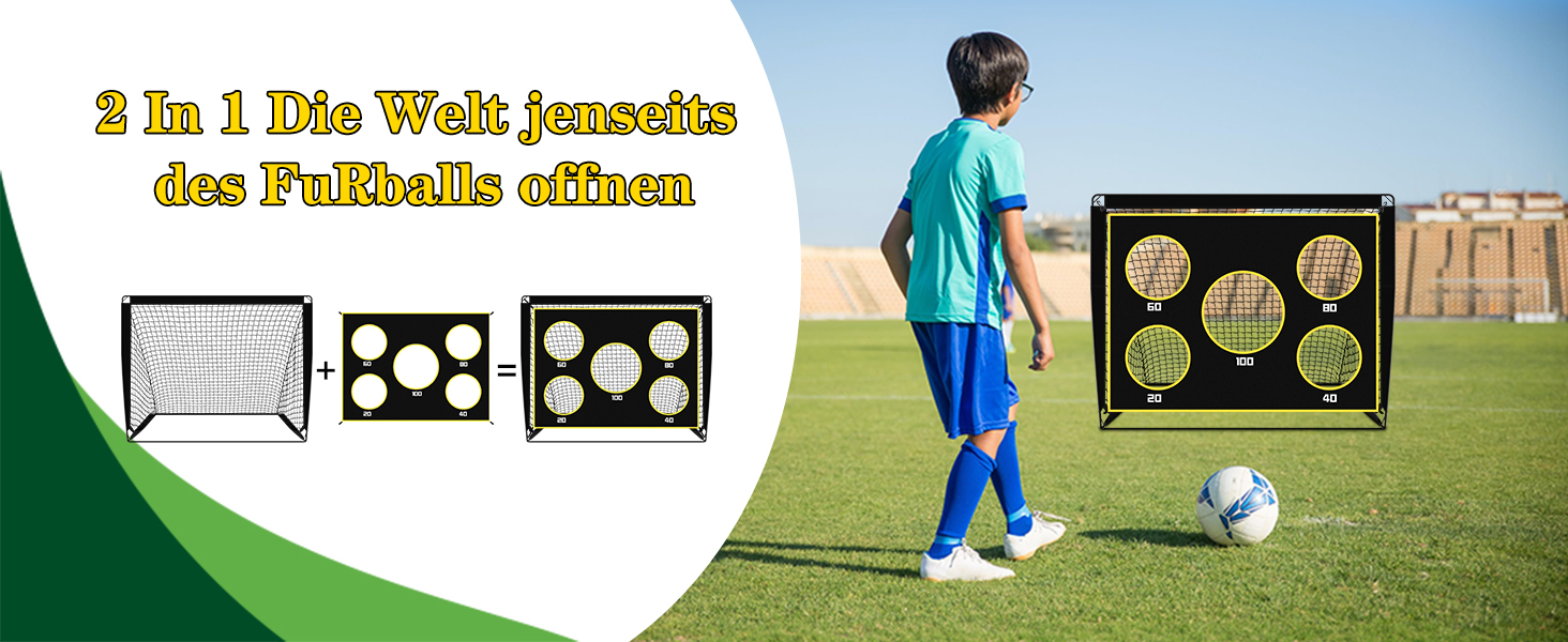 Дитячі ворота для футболу, 2-в-1 Pop-Up ворота, складані, для саду, на вулицю, з чохлом, 120x90 см, чорний