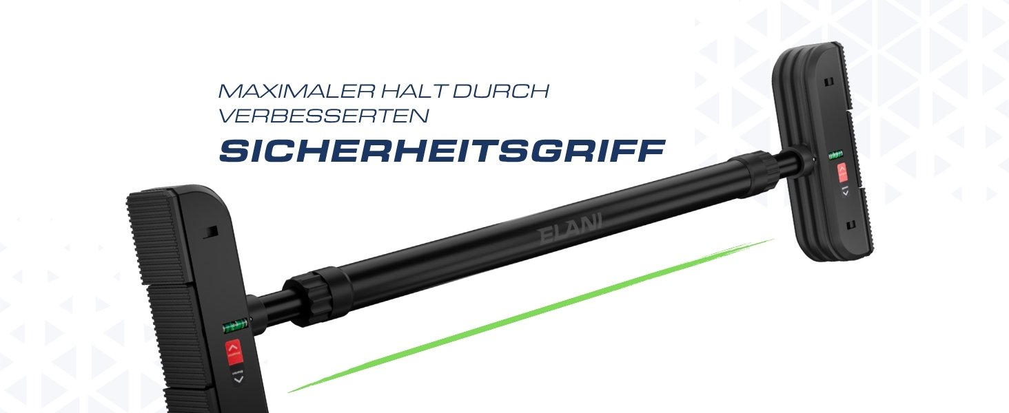 ELANI Климатична стійка для турніків на дверний отвір 70-92 см, до 200 кг, без свердління, з інноваційною блокувальним гвинтом – чорний колір