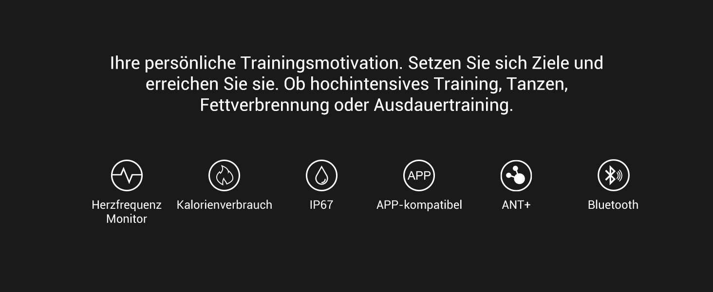 COOSPO H6M пульсометр: нагрудний ремінь з Bluetooth та ANT+ для Wahoo, Elite, adidas Run та інших