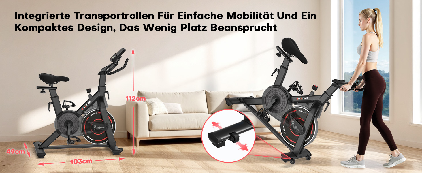 Hometrainer CHAOKE з LCD-монітором: тихе кардіотренування вдома, до 150 кг, чорно-синій