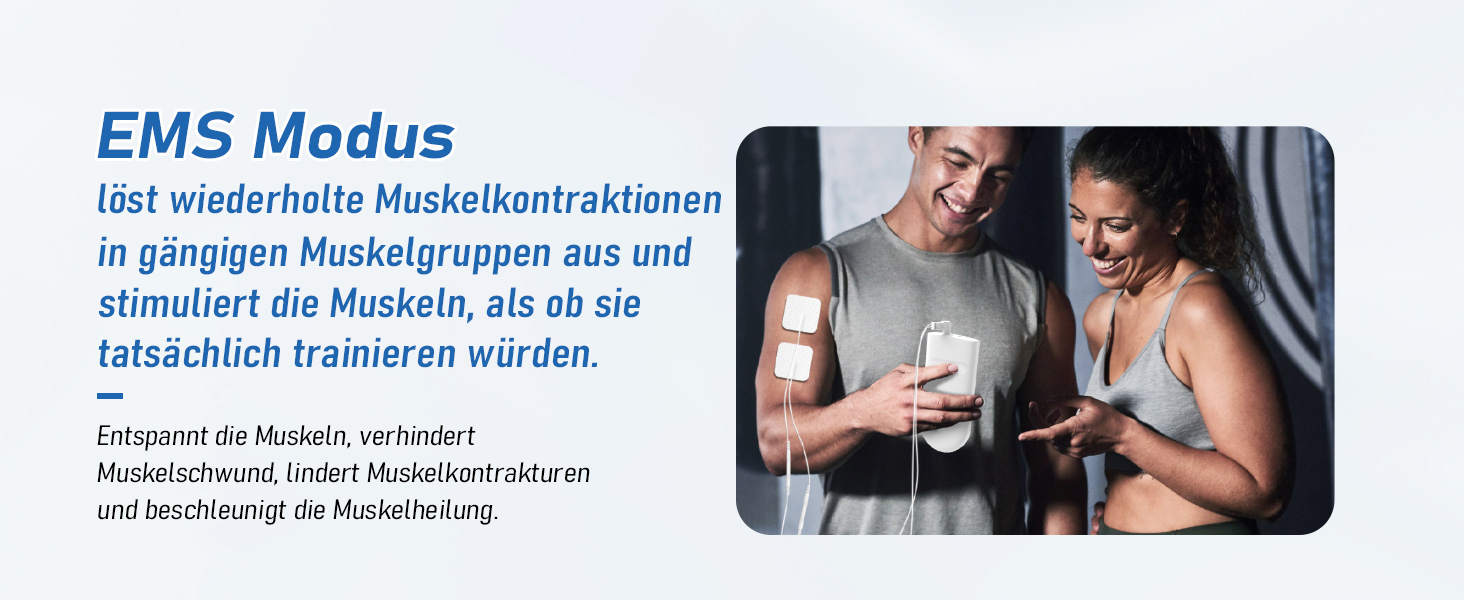 TENS пристрій для терапії болю, 5-в-1: TENS/EMS/IF/RUSS/DIY, для зняття болю, 80 програм масажу, 2 канали, 8 електродів, білий