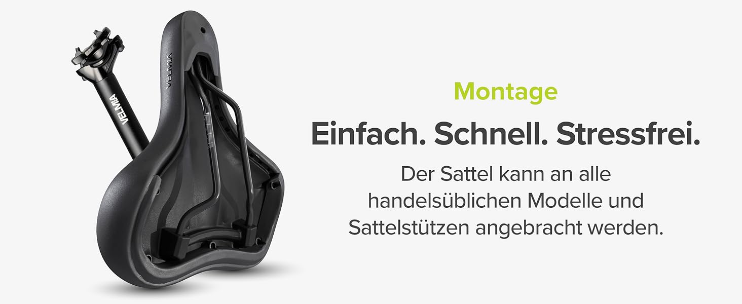 VELMIA Велосипедне сідло 100% Водонепроникне, безшовне та ергономічне - комфортне сідло для чоловіків та жінок, ідеальне для електровелосипедів, міських та гірських велосипедів, сідло (CITY)