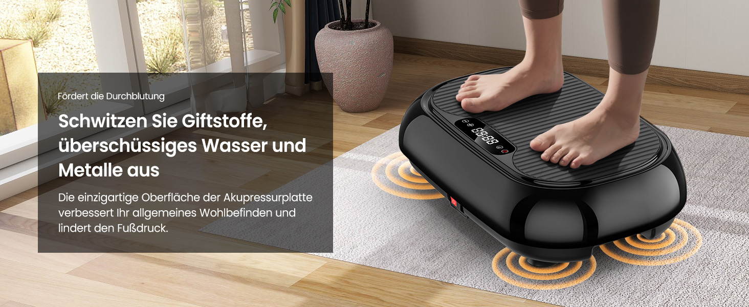 Вібраційна платформа для дому Sport з 9 режимами, 120 інтенсивностей, 4 еластичними гумками, до 150 кг, Bluetooth, пульт ДУ - для домашніх тренувань