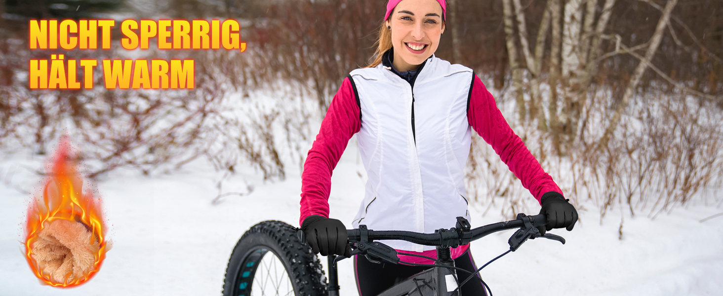 Термо рукавички для велосипеда Ihuan - чоловічі/жіночі, теплі, водонепроникні, вітронепроникні, спортивні, для велосипеда, бігу, катання на лижах, хайкінгу, чорного кольору