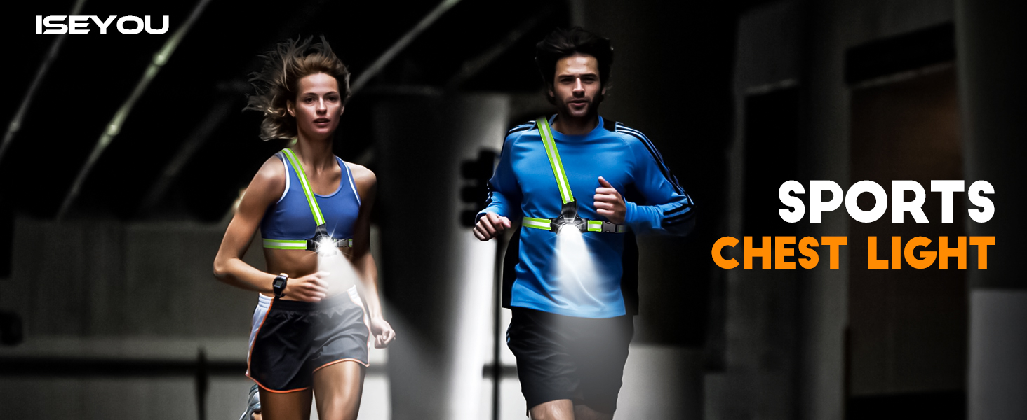 ISEYOU Фронтальний ліхтар для бігу з регулюванням на 45°, 500 люмен, 2 кольори, USB-C, IPX4, для бігу, кемпінгу, велоспорту