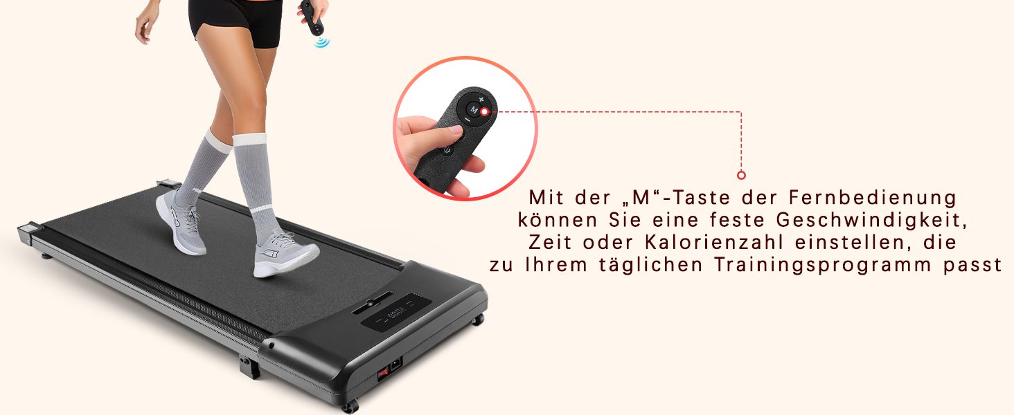 WalkingPad Klappване біговий тренажер для дому – 1-6 км/год, регулювання нахилу 0-6%, 2.0PS, LED-дисплей, без підлокітників