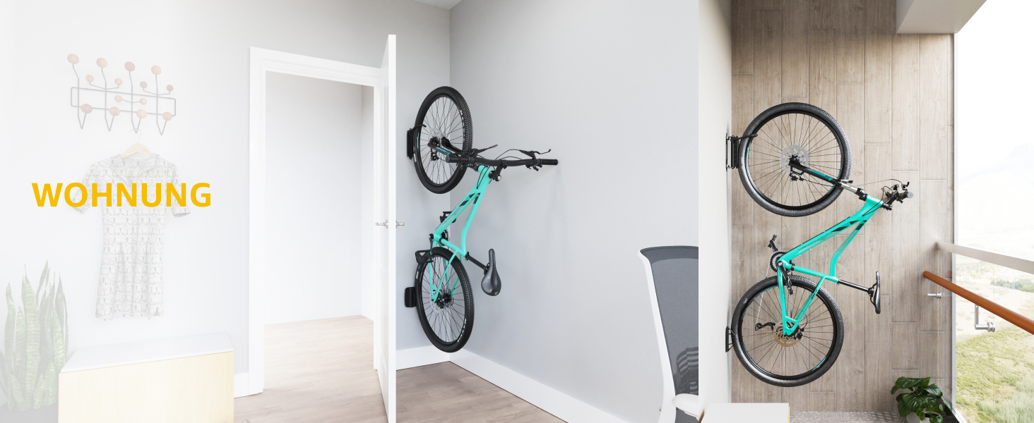 Кріплення для велосипеда на стіну monTEK - 4 шт. для гаража, економія місця, стабільне кріплення