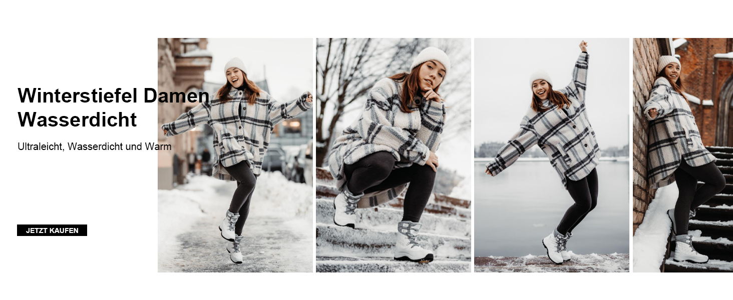 Зимові черевики жіночі EARLDE, водонепроникні, теплі, з антиковзким покриттям, чорні