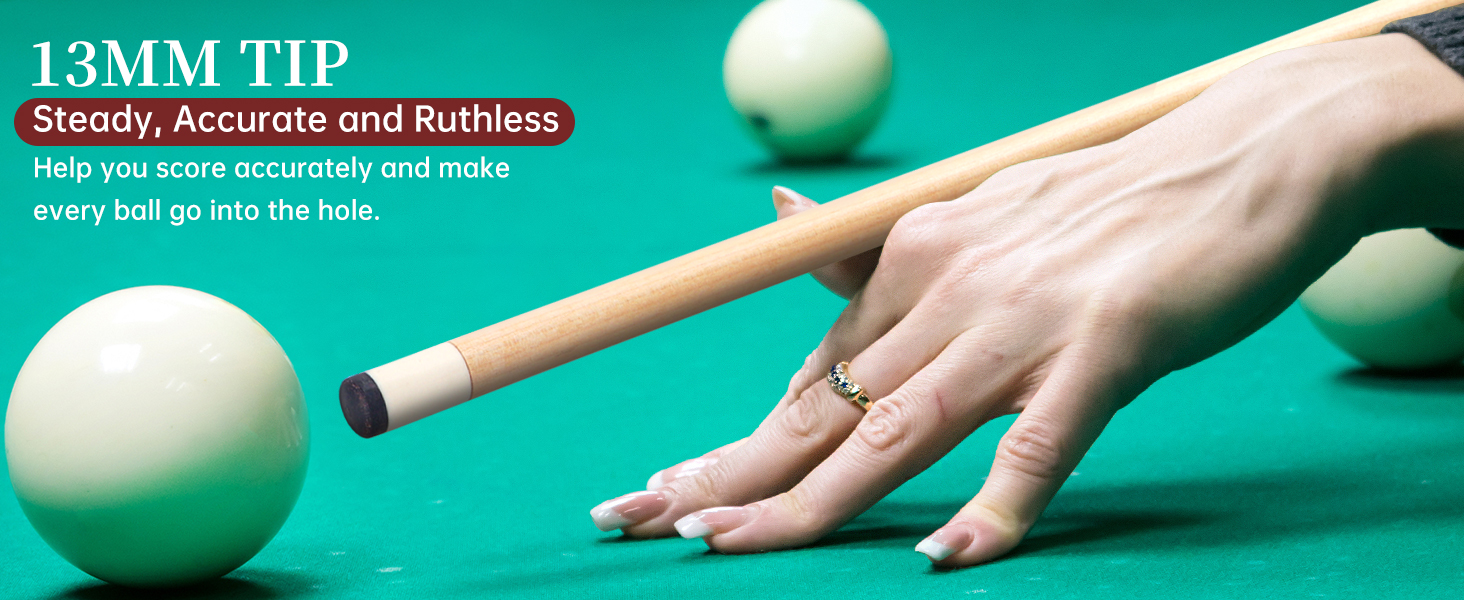 Набір більярдних київ Kmise Pool-Queue-Stick – професійні киї для більярдного столу, канадський клен, для дорослих, 147 см, різні кольори