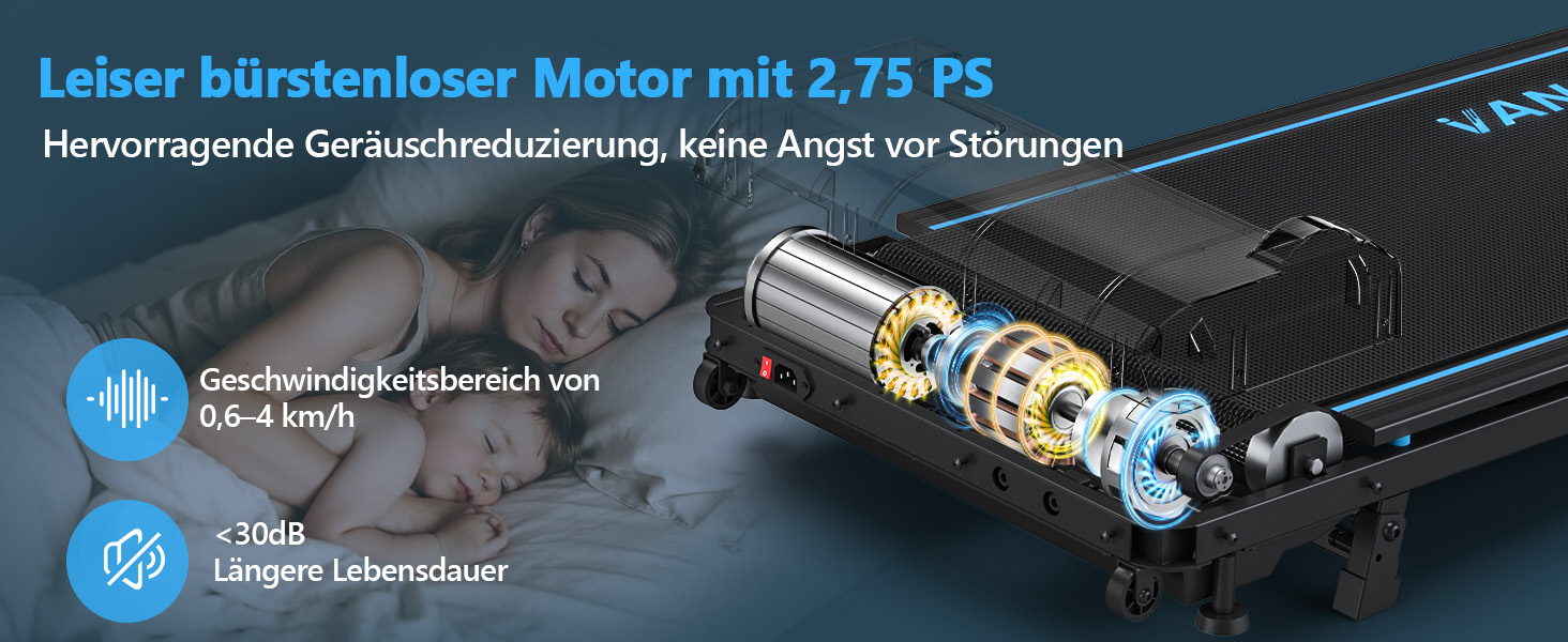 Walking Pad - компактний біговий тренажер для дому з регулюванням нахилу до 9%, швидкість 1-10 км/год, LED-дисплей, пульт дистанційного керування, потужність 2.75HP, максимальне навантаження 150 кг, без монтажу