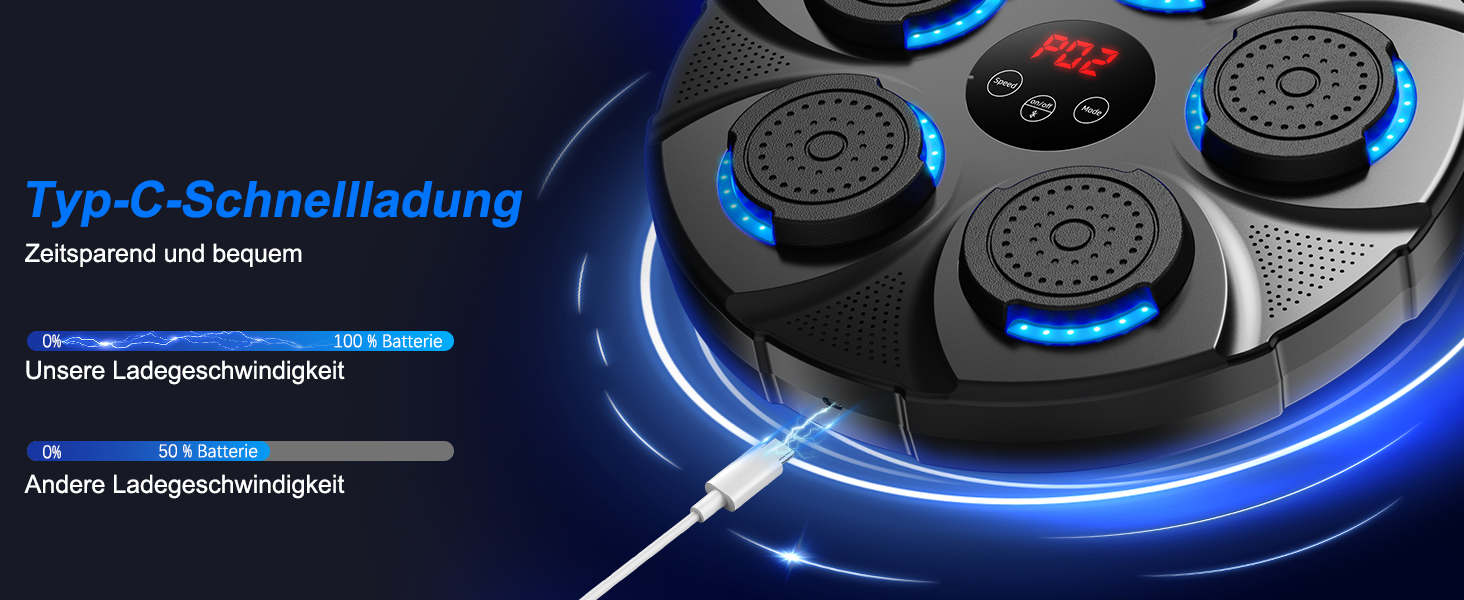 Музична боксерська машина на стіну, професійна модель з Bluetooth, 9 швидкостей та режимів, для дітей та дорослих, чорна