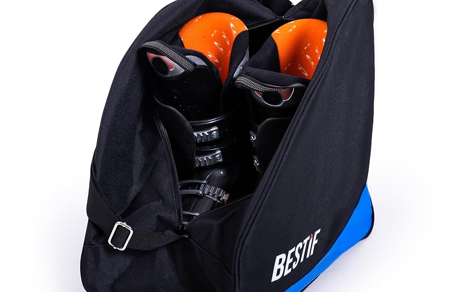 Набір для перевезення лиж та черевиків Skitasche: водонепроникний мішок для лиж до 175 см та сумка для черевиків | Чорний