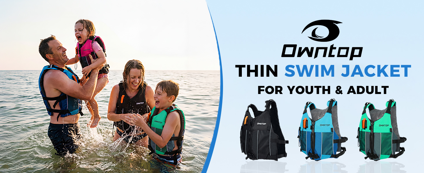 Рятувальний жилет Owntop для дорослих та юнаків з пискликом та рюкзаком для води, сітчастими кишенями, регульований, легкий, унісекс, для SUP, каякінгу, риболовлі, всіх водних видів спорту, рожевий, XS/S (40-60 кг)