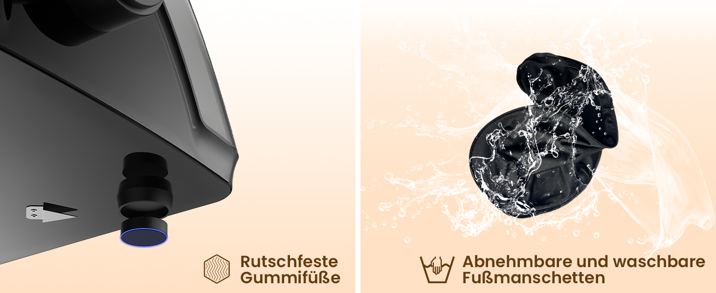 Електричний масажер для ніг TISSCARE з функцією шиацу, нагрівом, розминанням, роликами та натисканням. 360° регульована ручка. Для зняття болю, подарунок для жінок та чоловіків. Колір: сірий.