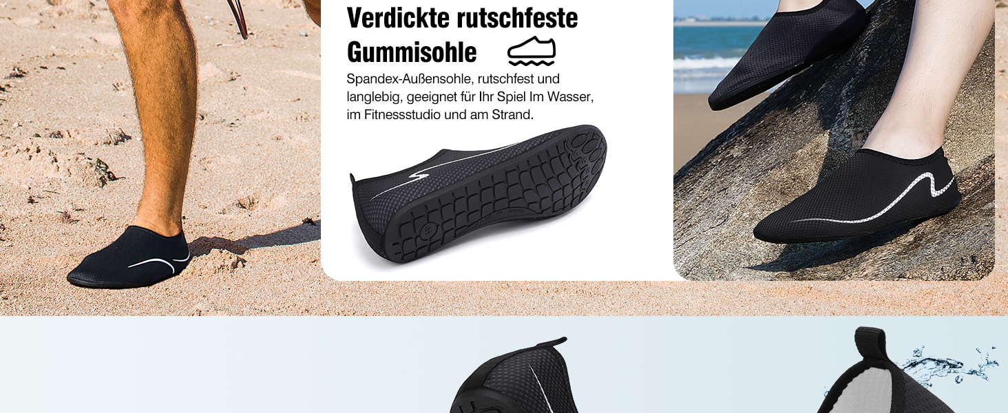 Аквашузи для плавання та йоги: легкі, швидковисихаючі, з антиковзким покриттям для жінок та чоловіків (39 EU), рожево-червоні