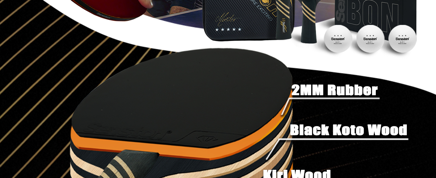 Професійний набір для пінг-понгу Senston з карбоном, набір для гри, контроль та змагання