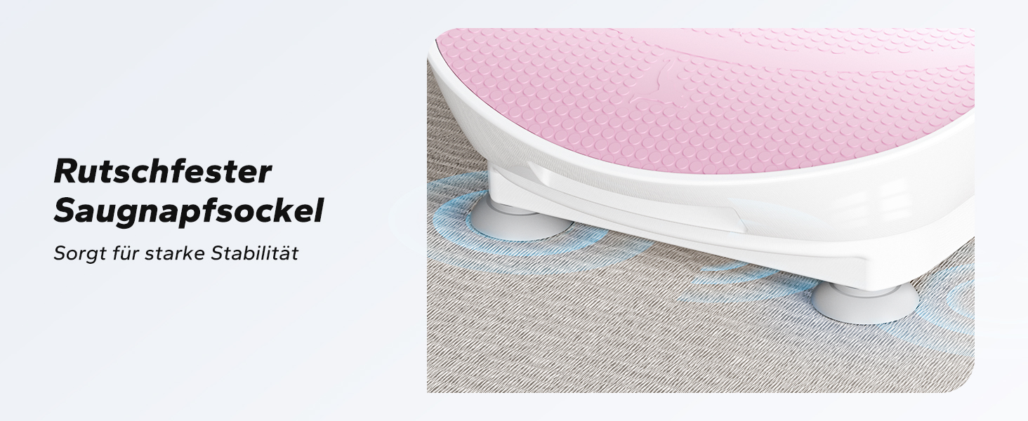 Віброплатформа MERACH для тренувань всього тіла, рожева. З Bluetooth-динаміком, автоматичне регулювання швидкості, для м'язового тренування та формування
