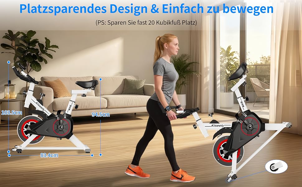 Магнітний велотренажер Heimtrainer для дому, безшумний сайкл з LCD-дисплеєм та ергономічним сідлом, чорний ZD1