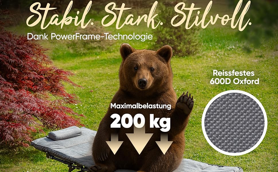 Розкладне шезлонг для відпочинку на сонце: стілець, шезлонг, для саду та кемпінгу, до 200 кг, вологостійкий