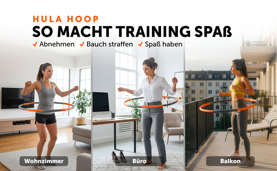 Hula Hoop HULAKA для дорослих 1.2 кг – масажний обруч для схуднення та підтяжки живота, фітнес-обруч для дому